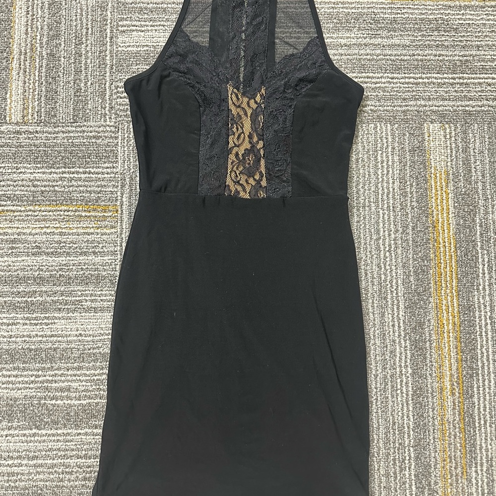 B Darlin Black Lace Mini Dress